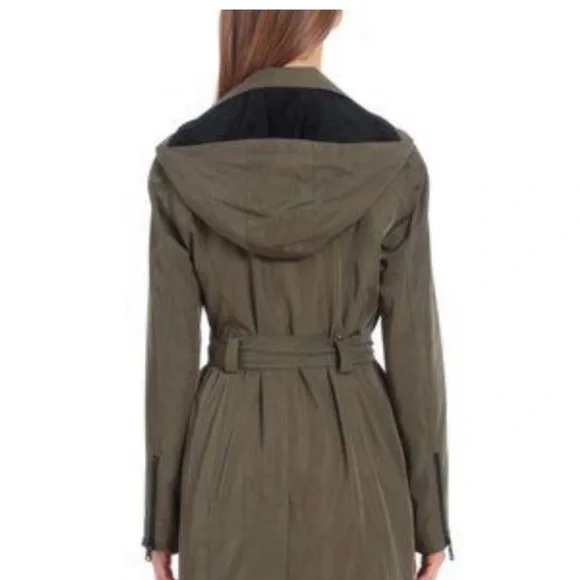 Avec Les Filles Olive Moto Trench Coat - Picture 6 of 8